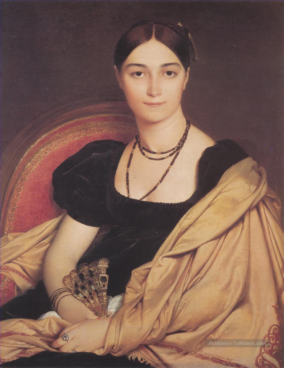 Madame Duvaucey néoclassique Jean Auguste Dominique Ingres Peintures à l'huile